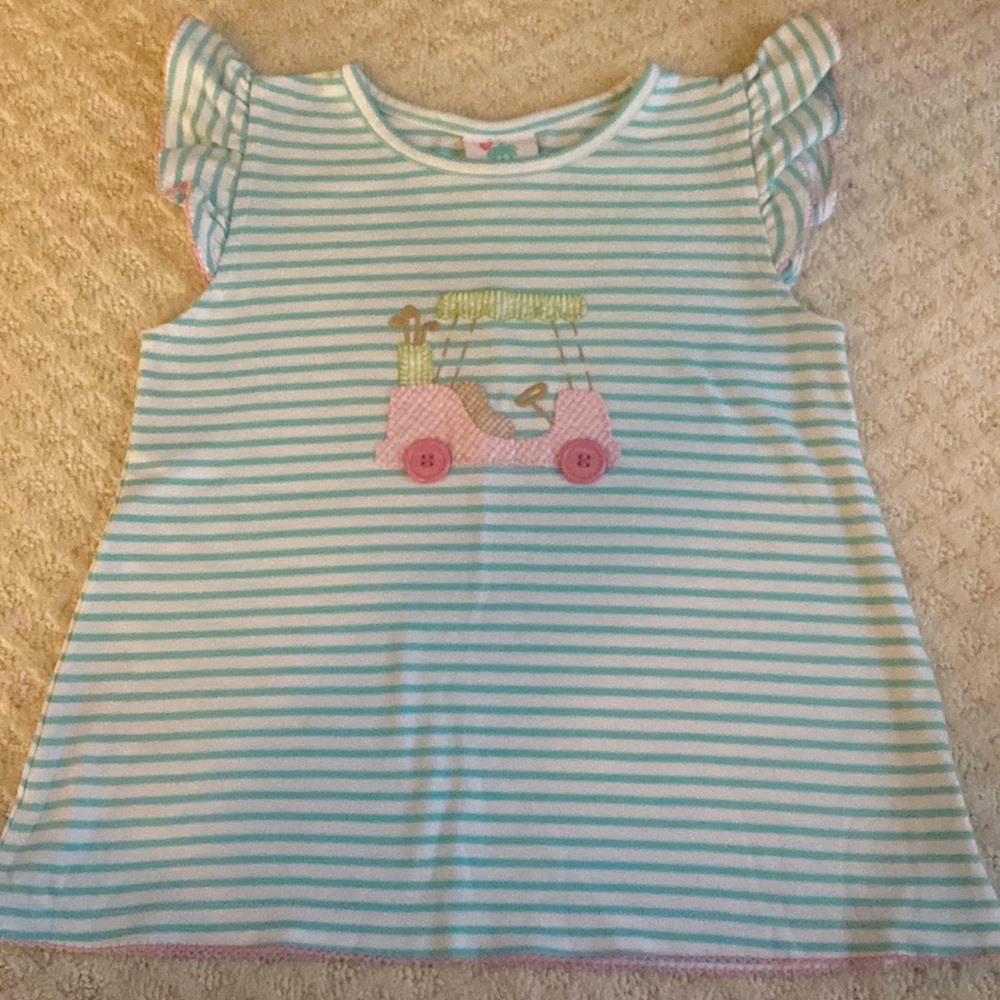 Shrimp and grits knot appliqué shirt size 7